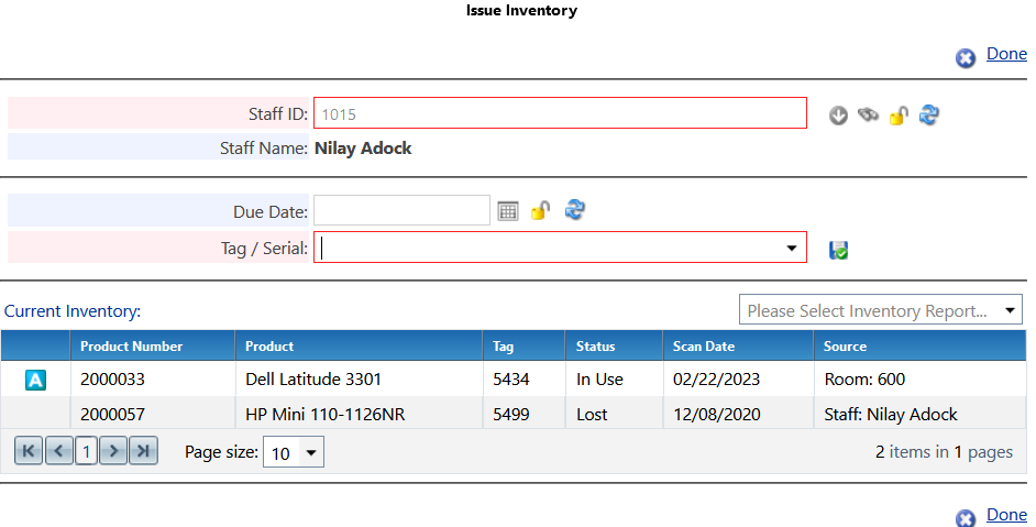 Quick Issue to Staff – Frontline Inventory & Help Desk Management