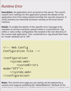 Runtime error